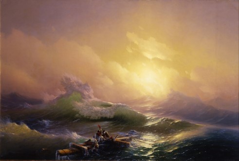 Romantiek_kunst_The_Ninth_wave_Ivan_aivazovosky_Europese_stijlen_bewegingen