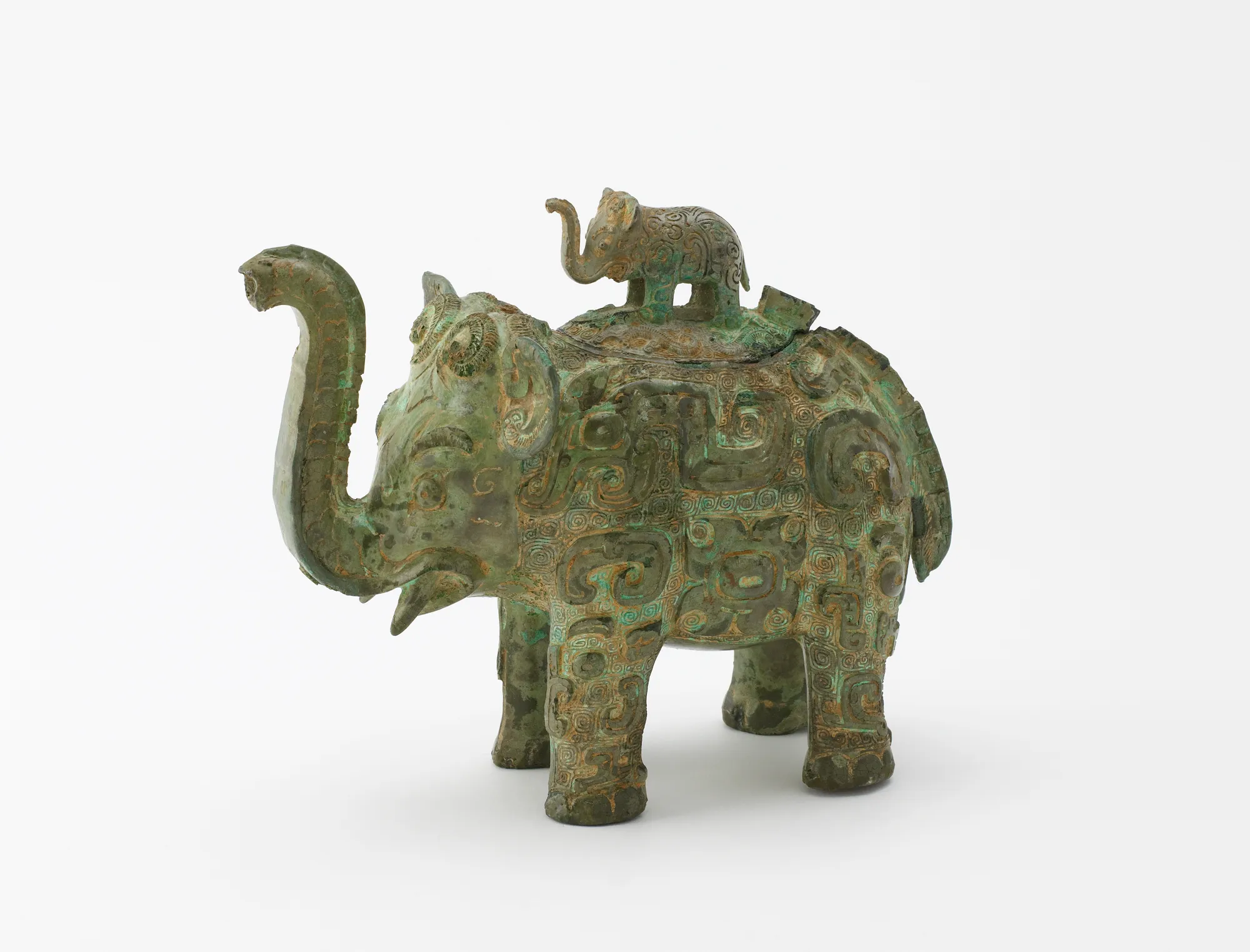 Bronze Elephant Wine Vessel